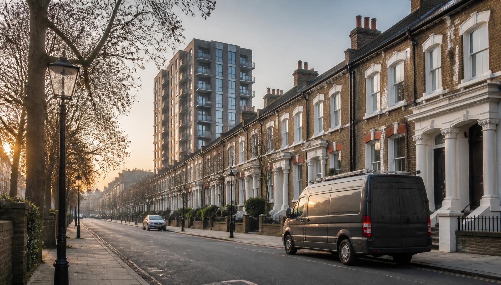 London skyline and residential streets across the areas we cover