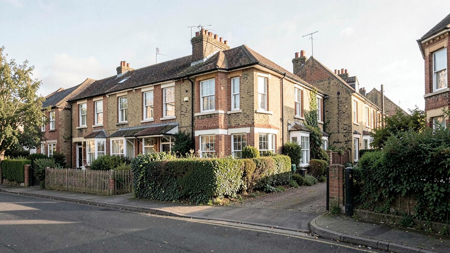 Bay-fronted semi-detached houses in Ealing, typical of the homes we assess