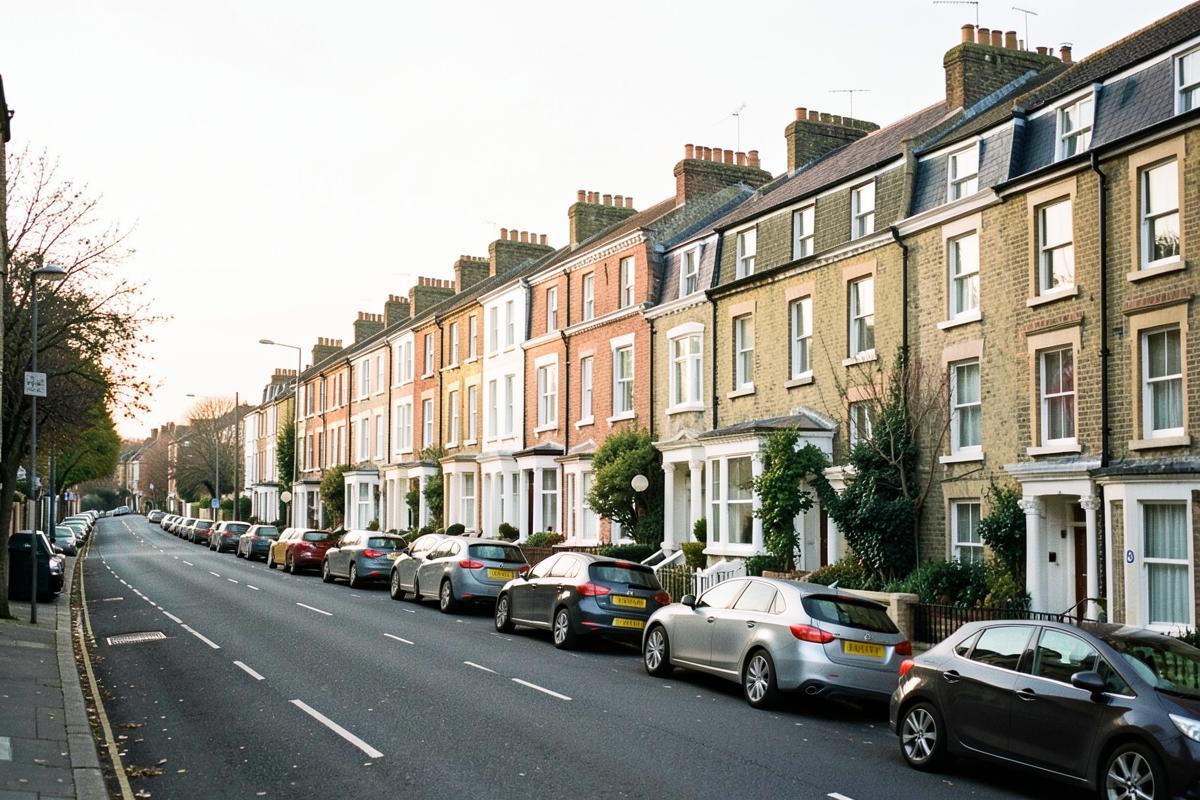 Street of London rental properties forming part of a managed portfolio